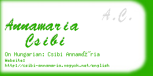 annamaria csibi business card